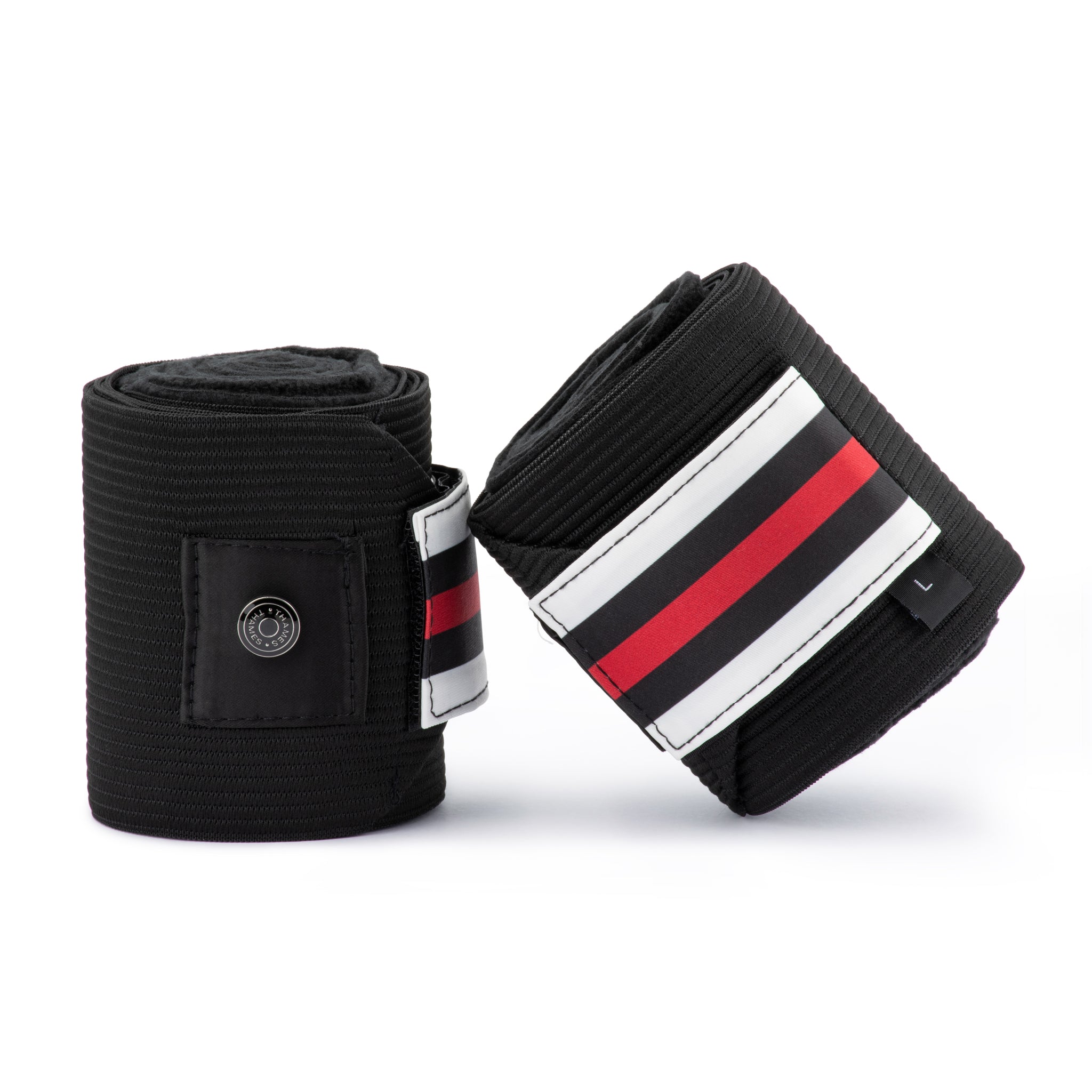 Thames Elastic Polo Wraps - Black Striped