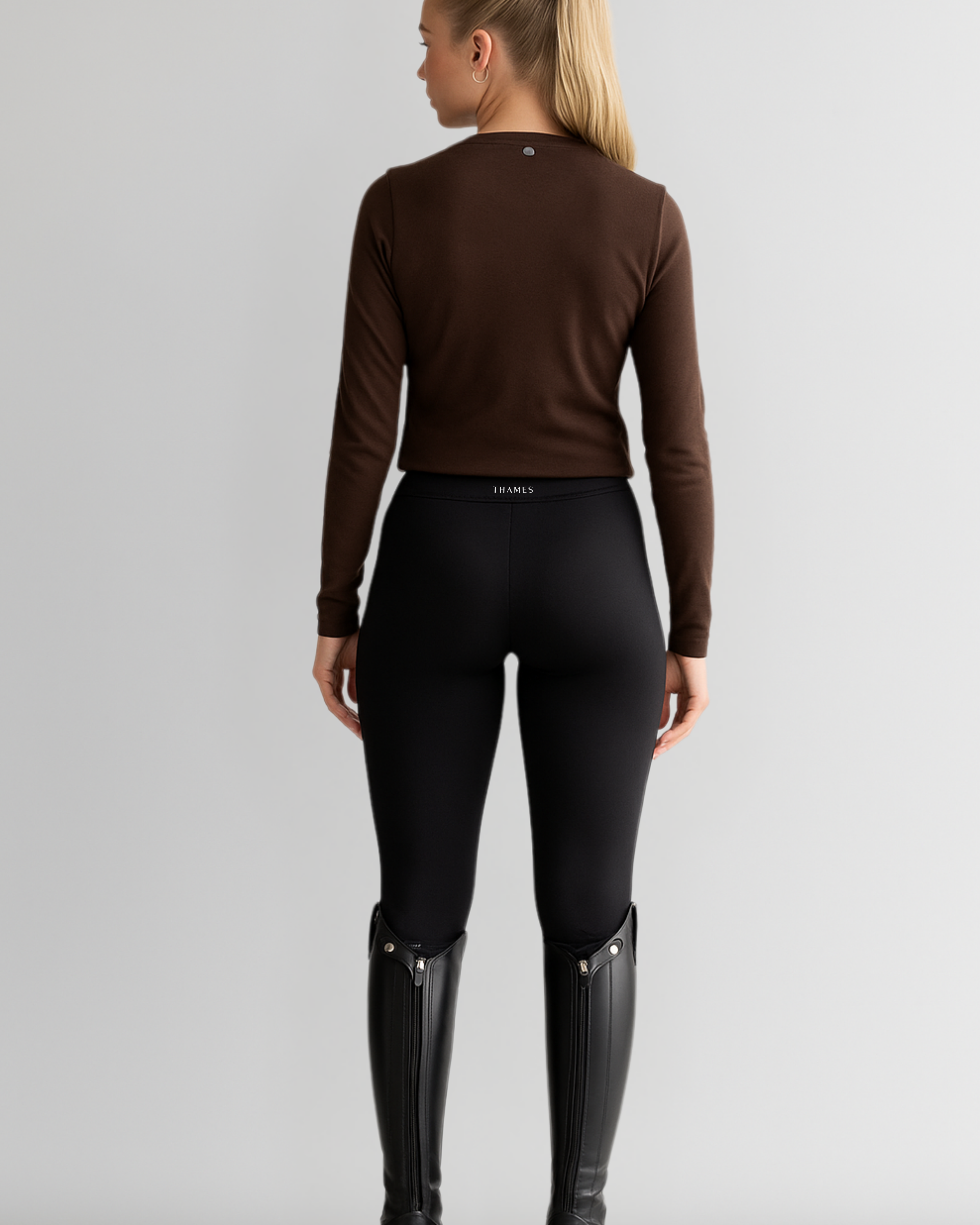 Thames Hoxton Merino Riding Top - Cocoa