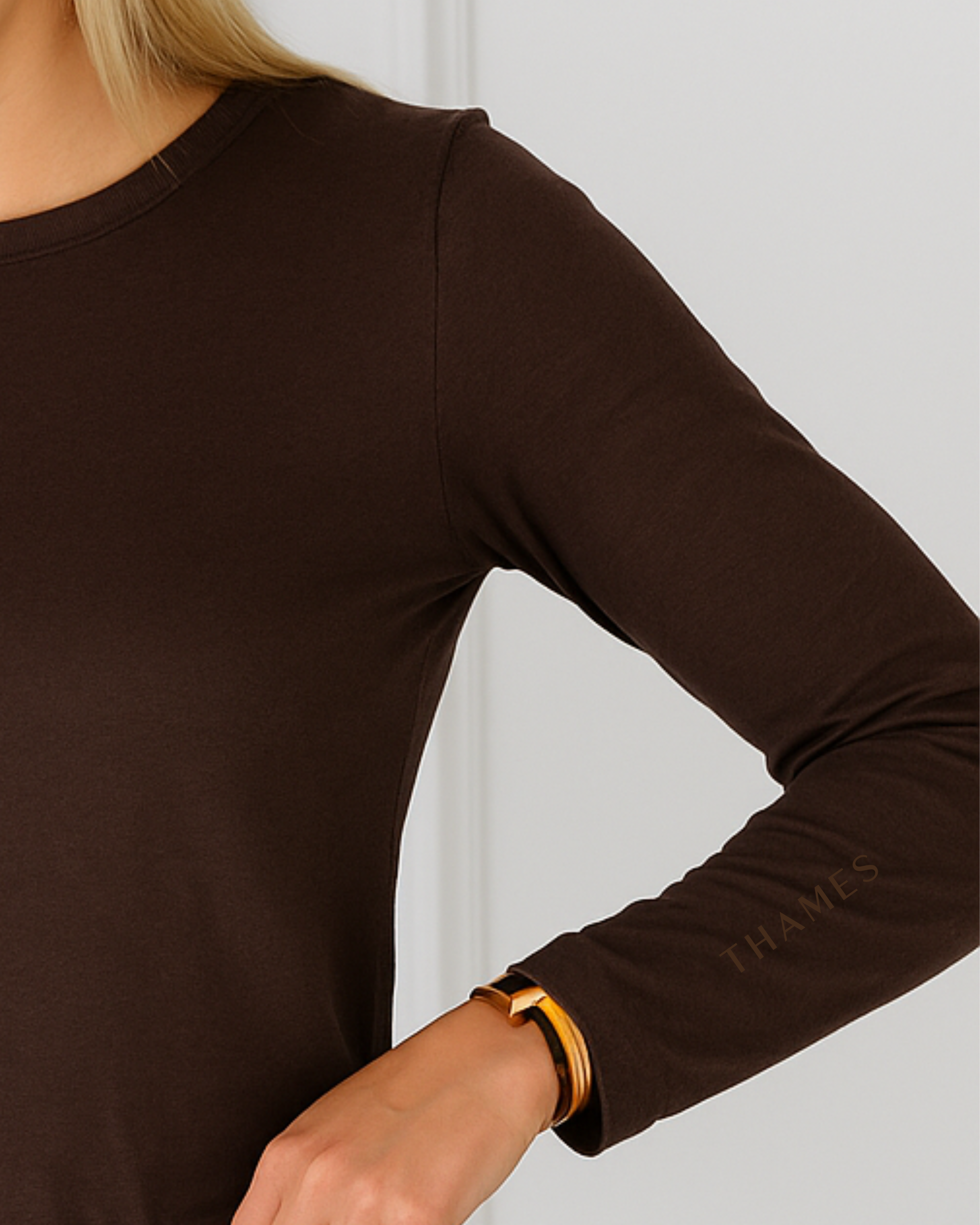 Thames Hoxton Merino Riding Top - Cocoa