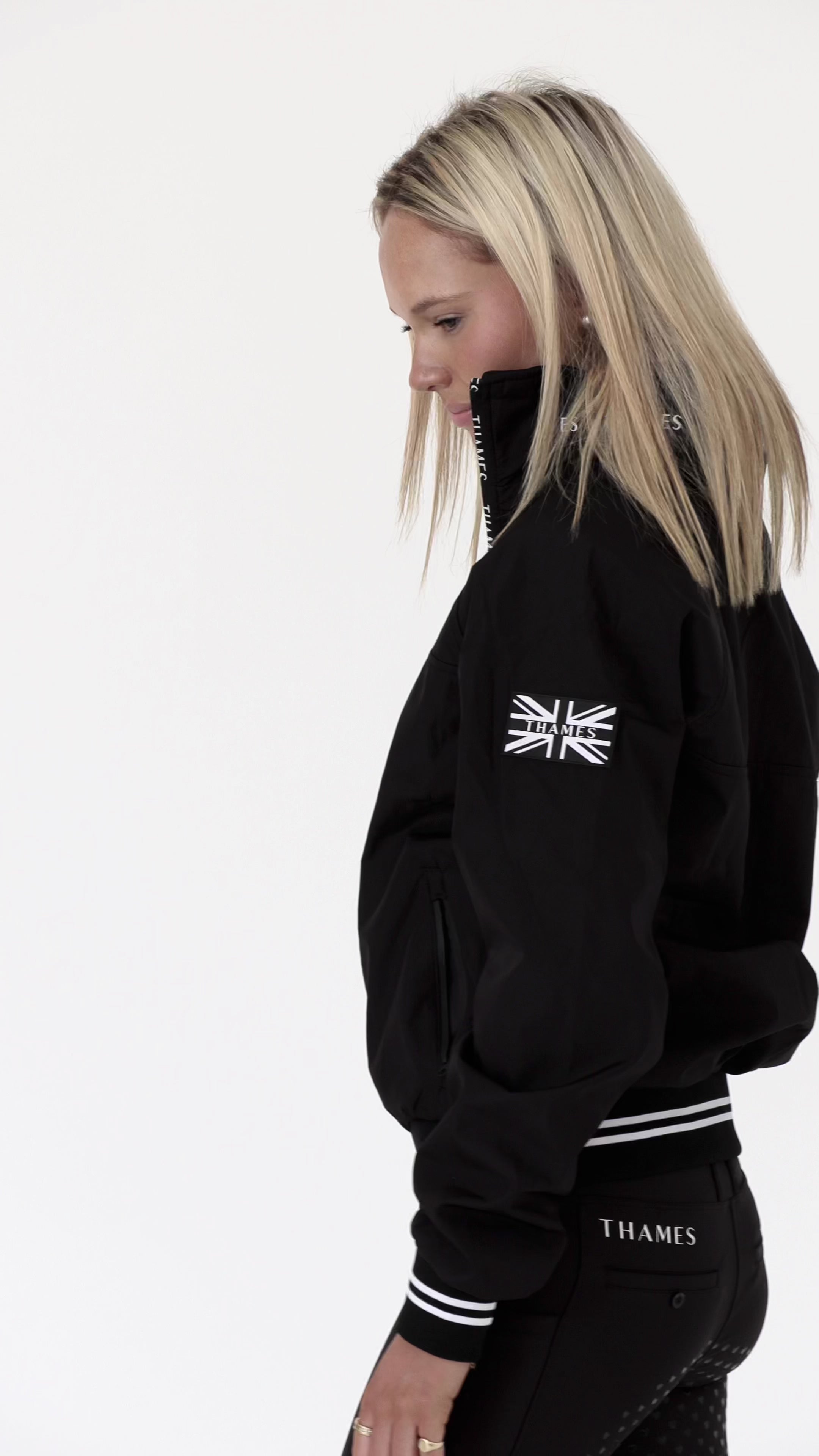Thames Union Bomber Jacket - Black
