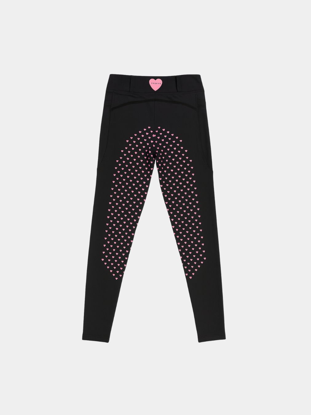 Thames Children's Ascot Riding Tights - Pink Hearts Thames Equestrian