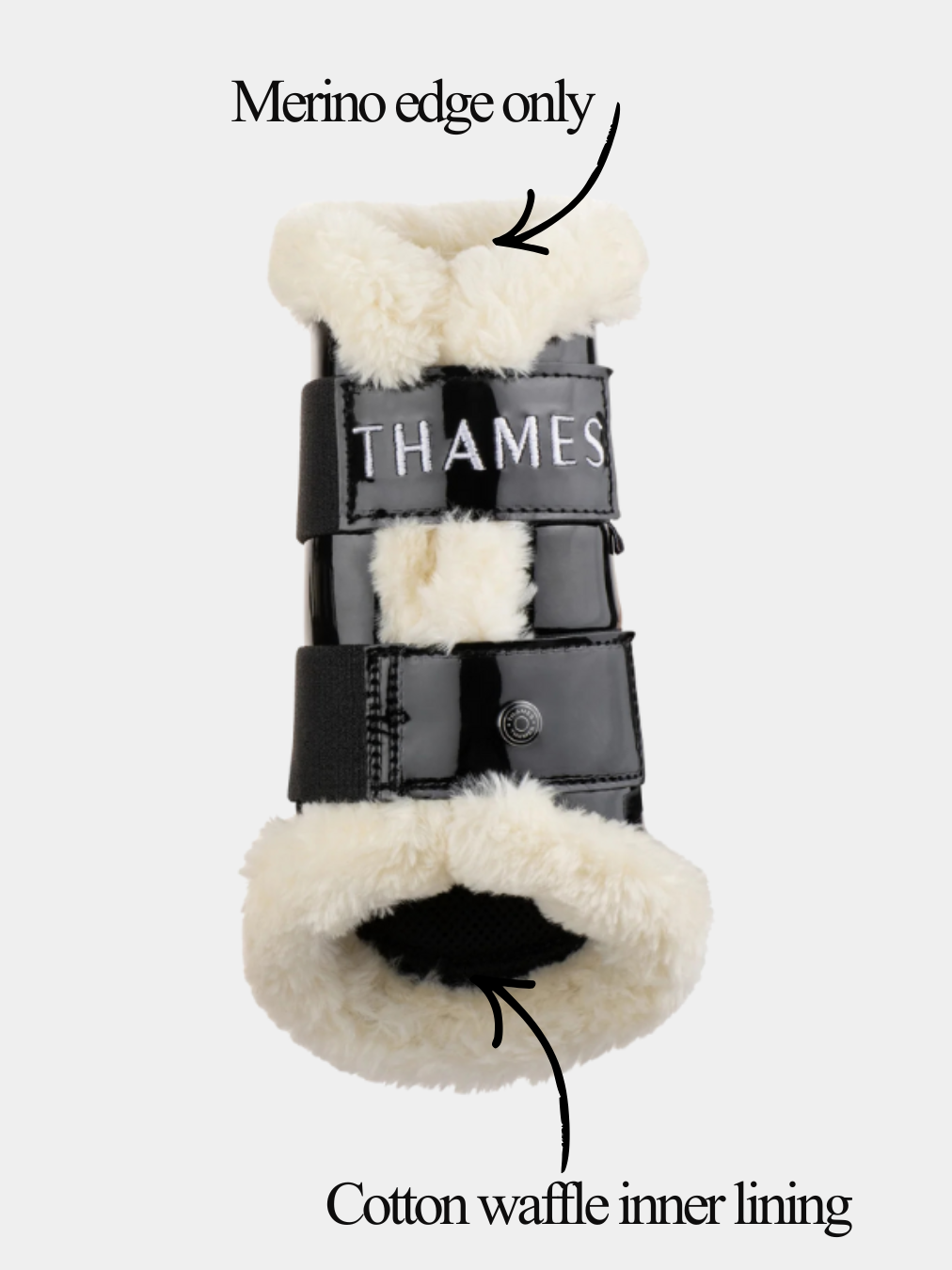 Thames Merino Edged Brushing Boots Thames Equestrian