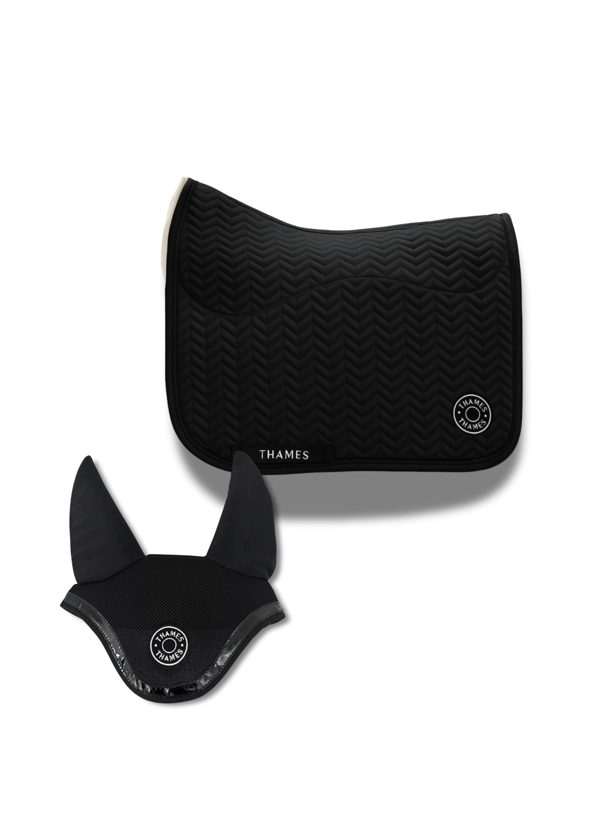 Thames St Edwards Ear Bonnet - Black Thames Equestrian