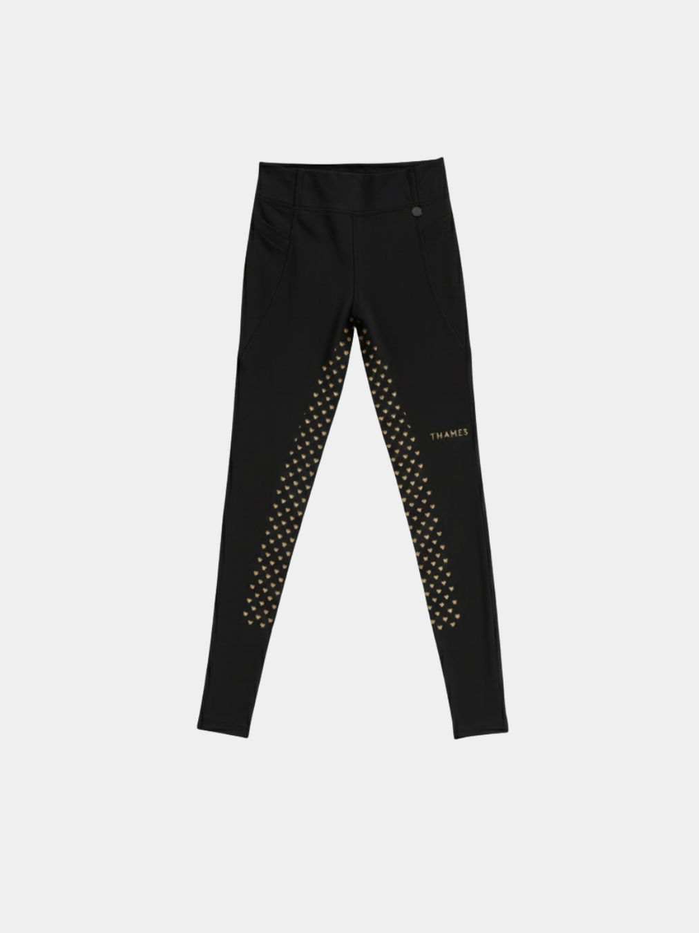 Thames Children's Ascot Riding Tights - Gold Hearts Thames Equestrian