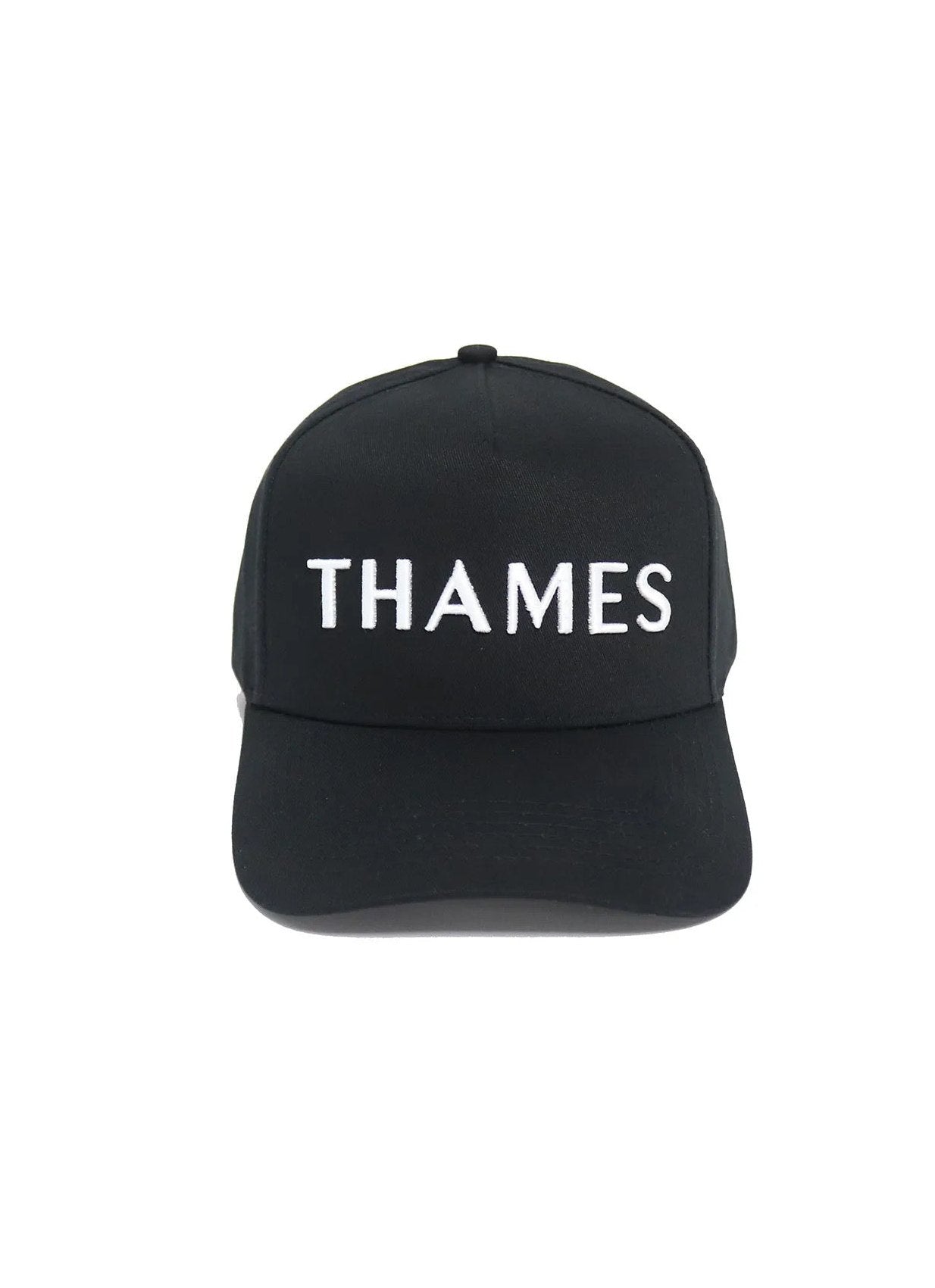 Thames Black Cap - White Logo Thames Equestrian