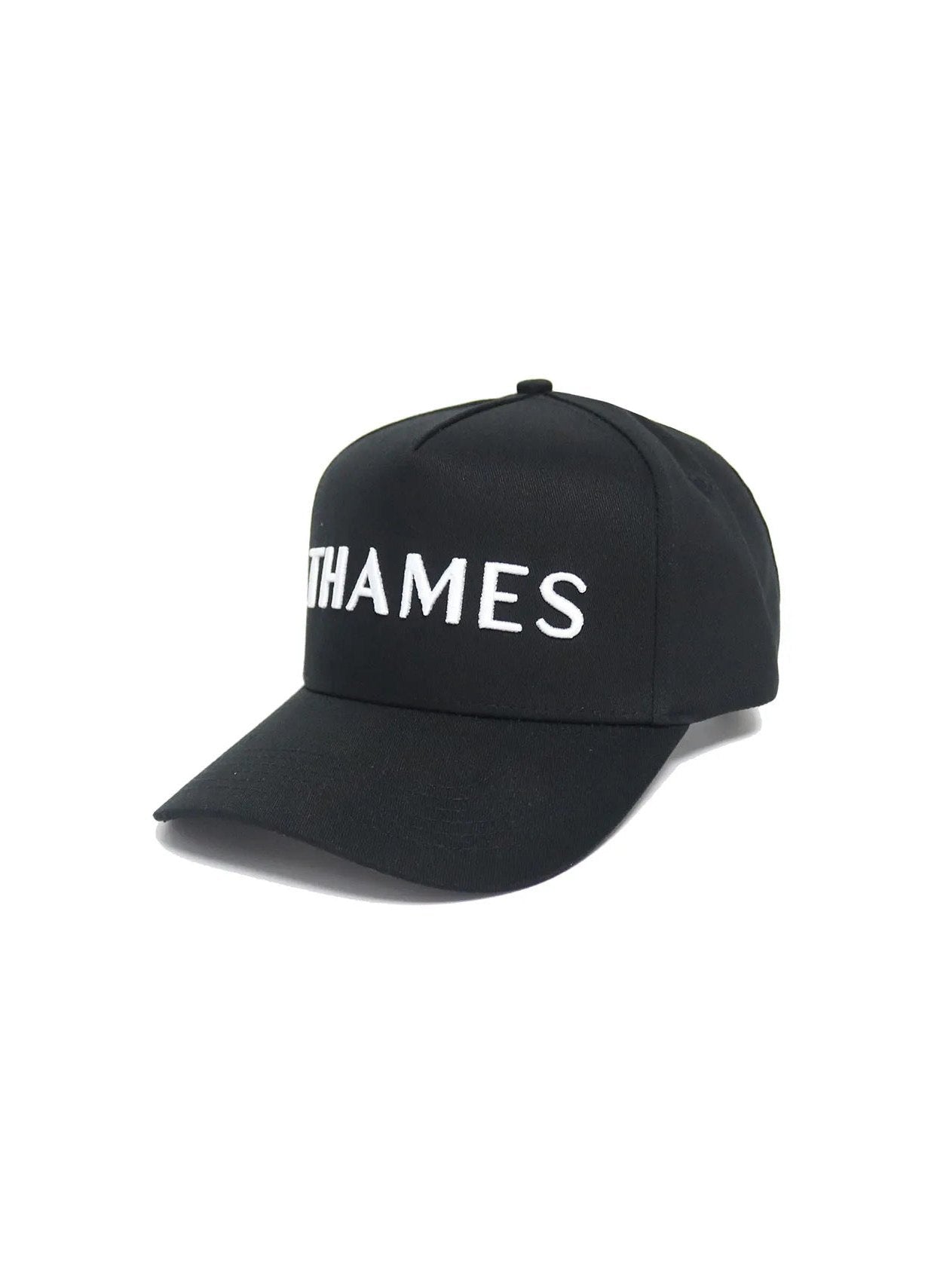 Thames Black Cap - White Logo Thames Equestrian