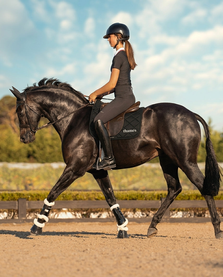 Thames Hickstead Dressage Pad - White