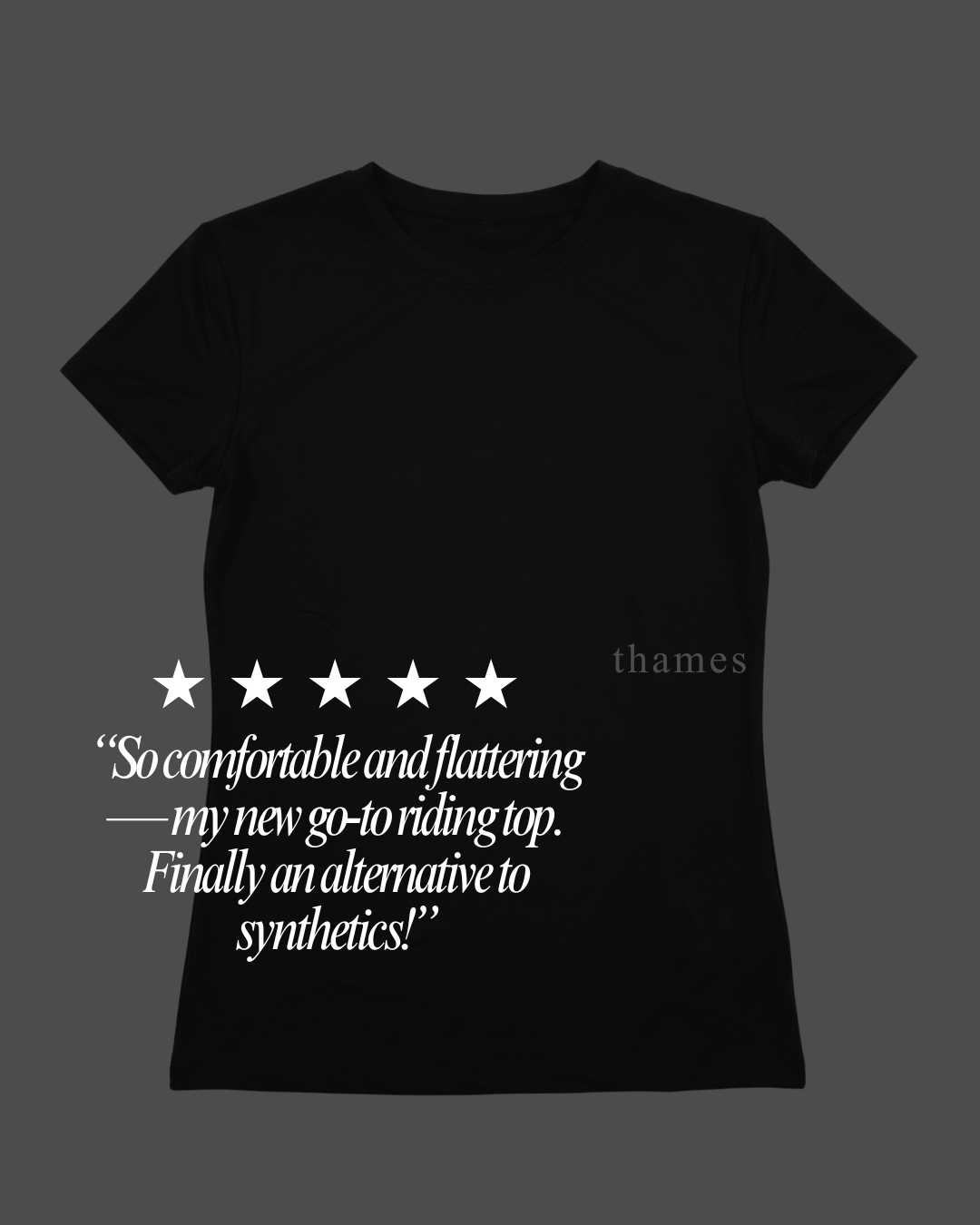 Thames Somerset Riding Tee - White Logo