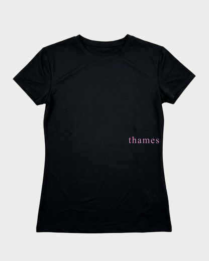 Thames Somerset Riding Tee - Pink Logo