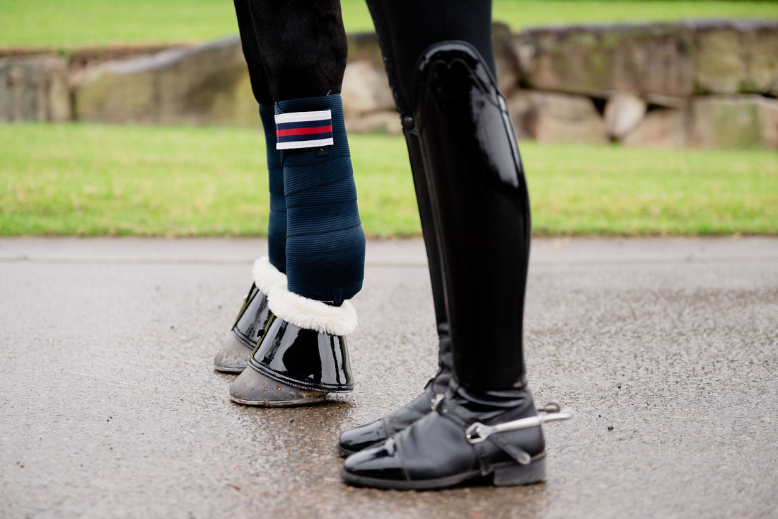 Thames Elastic Polo Wraps - Navy/Red/White Boots &amp; Bandages