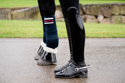 Thames Elastic Polo Wraps - Navy/Red/White Boots &amp; Bandages