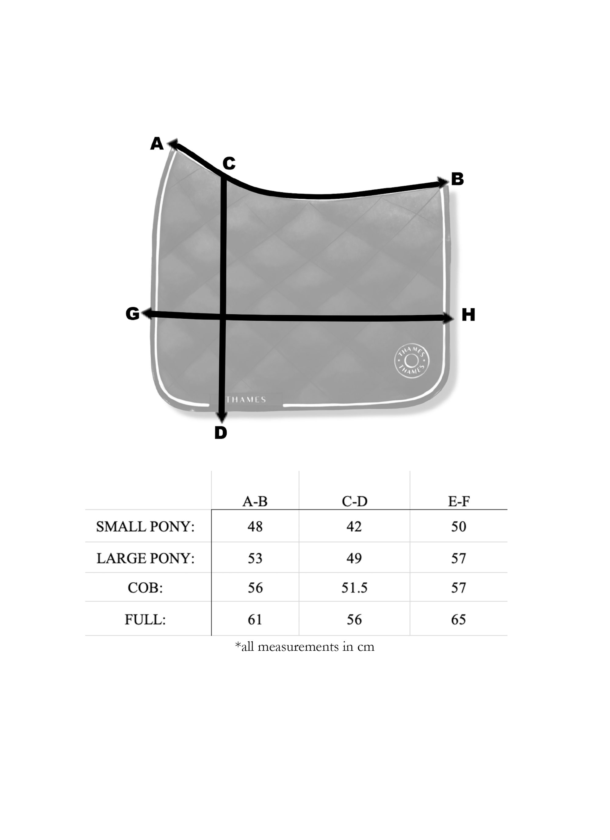 Thames Rothbury Saddle Pad - Gold Thames Equestrian